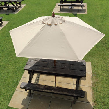2 Metre Hardwood Parasol Hexagonal