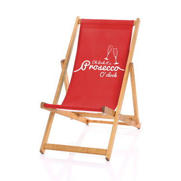 Prosecco deckchair red