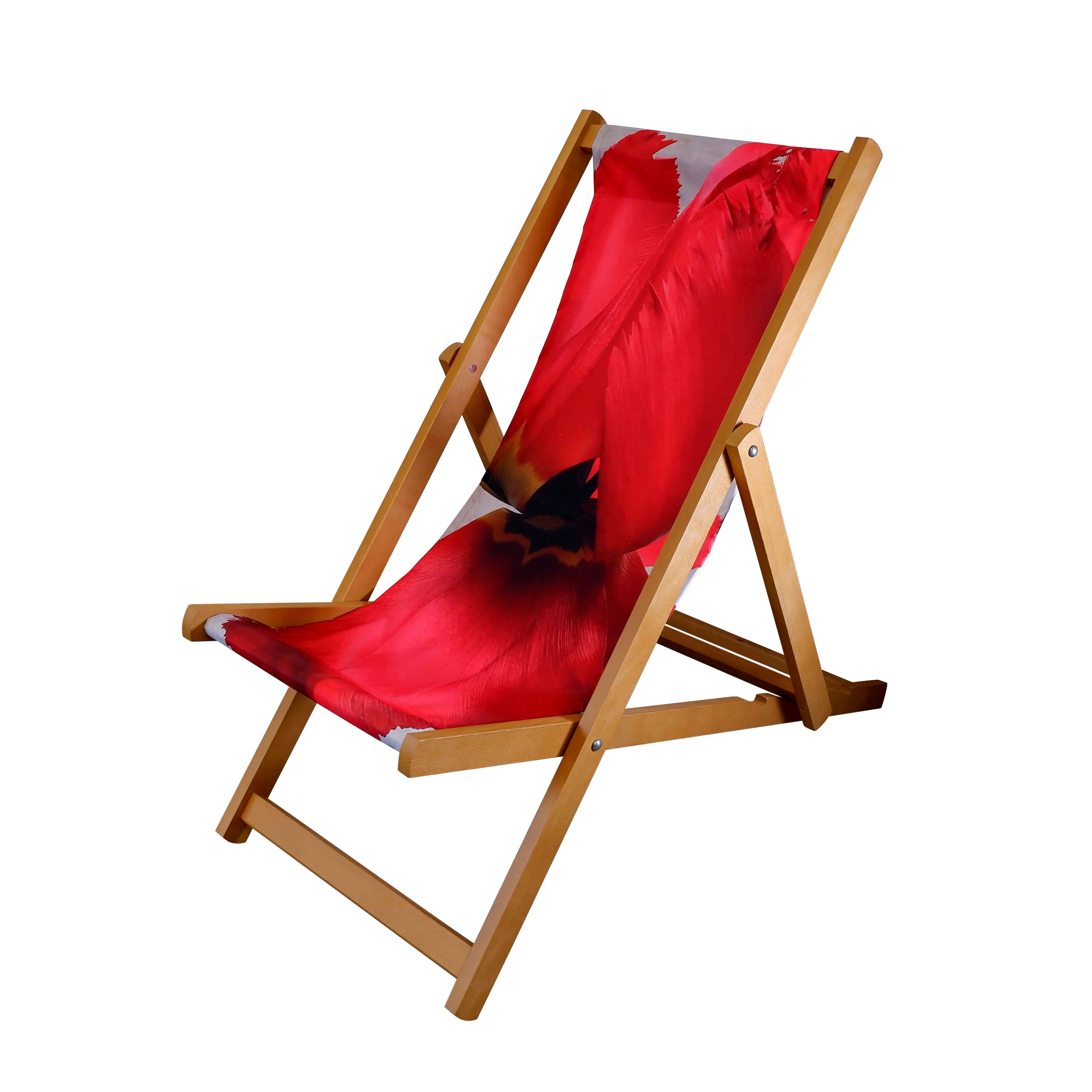 Hardwood Deckchair - Poppy