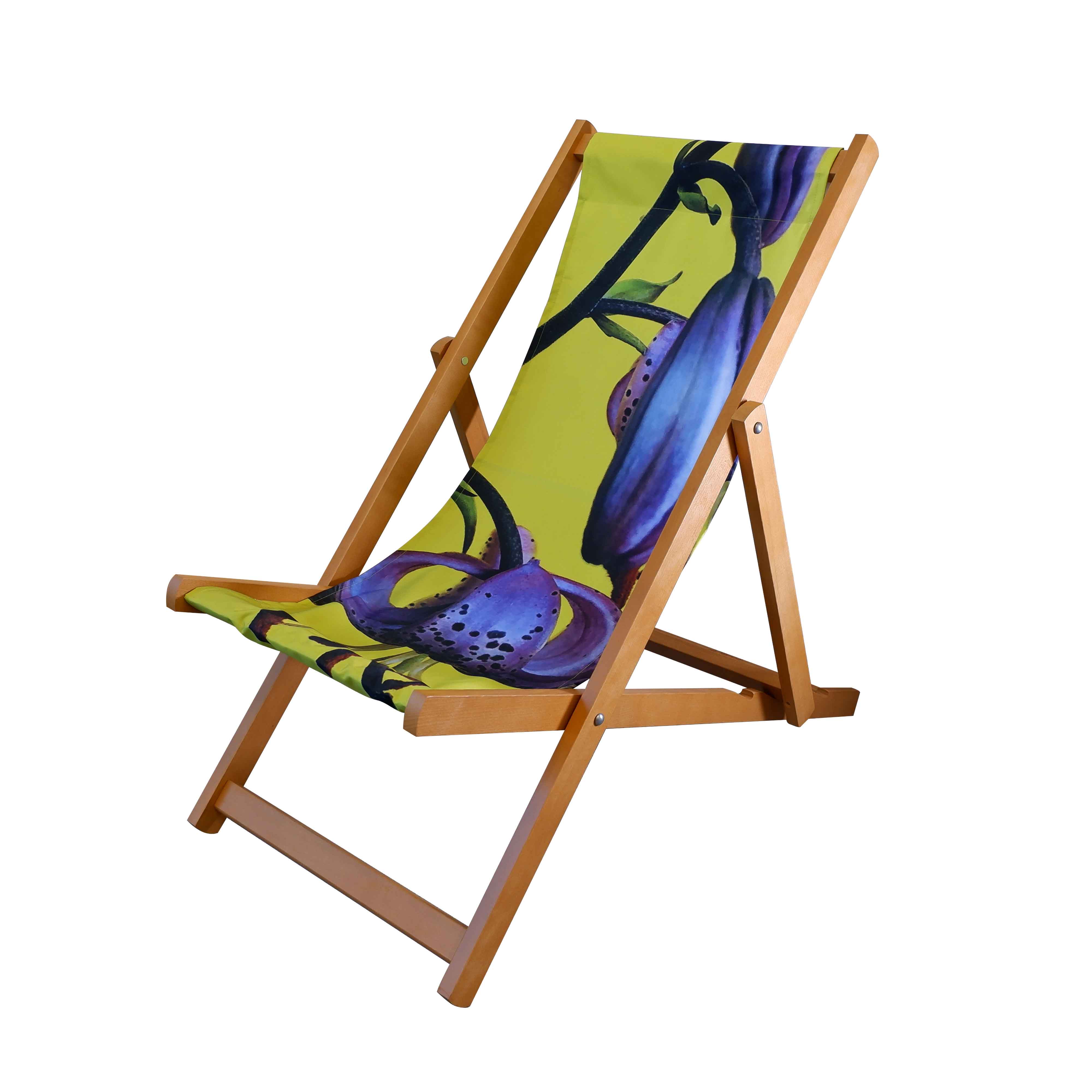 Hardwood Deckchair - Martagon-Lily