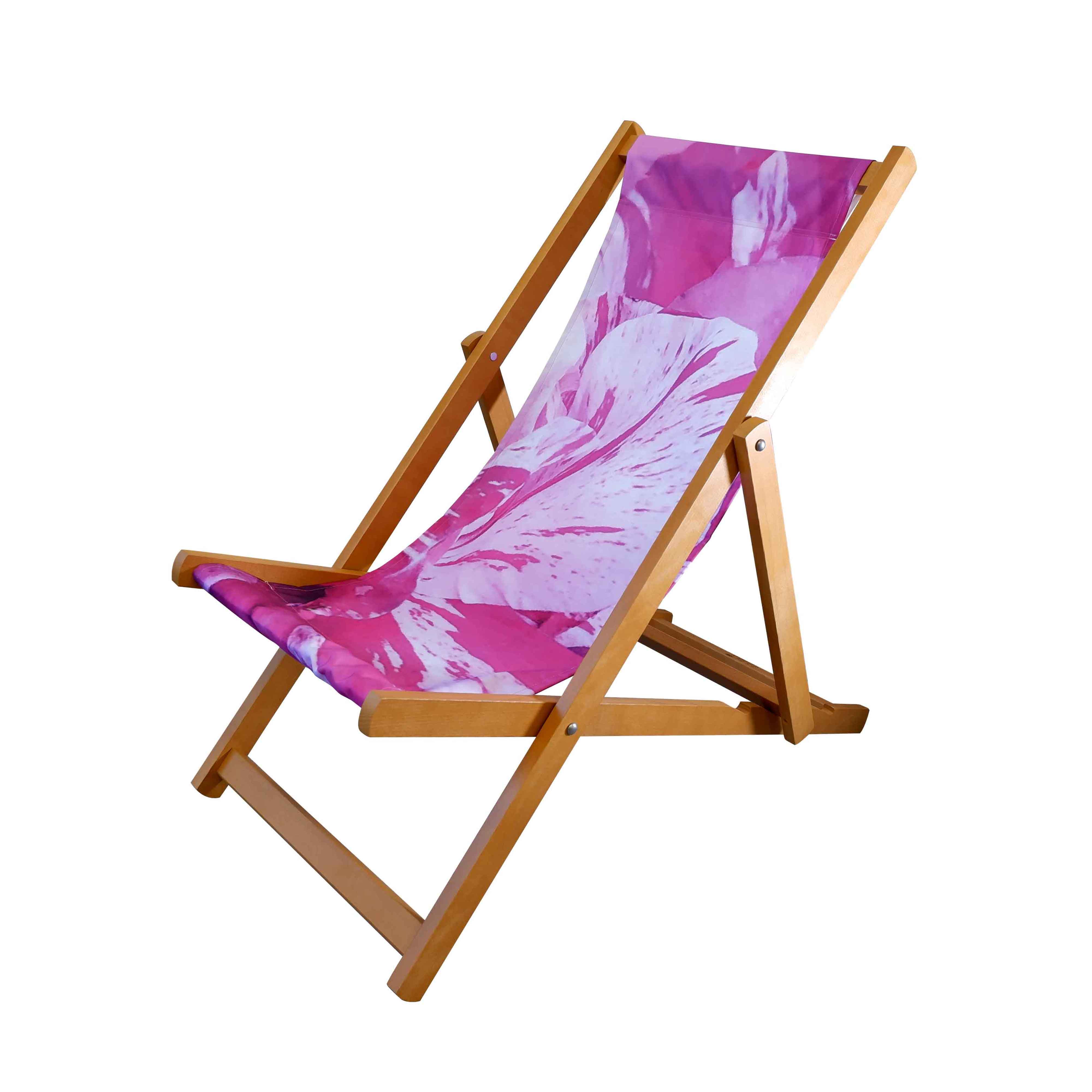 Hardwood Deckchair - Dianthus