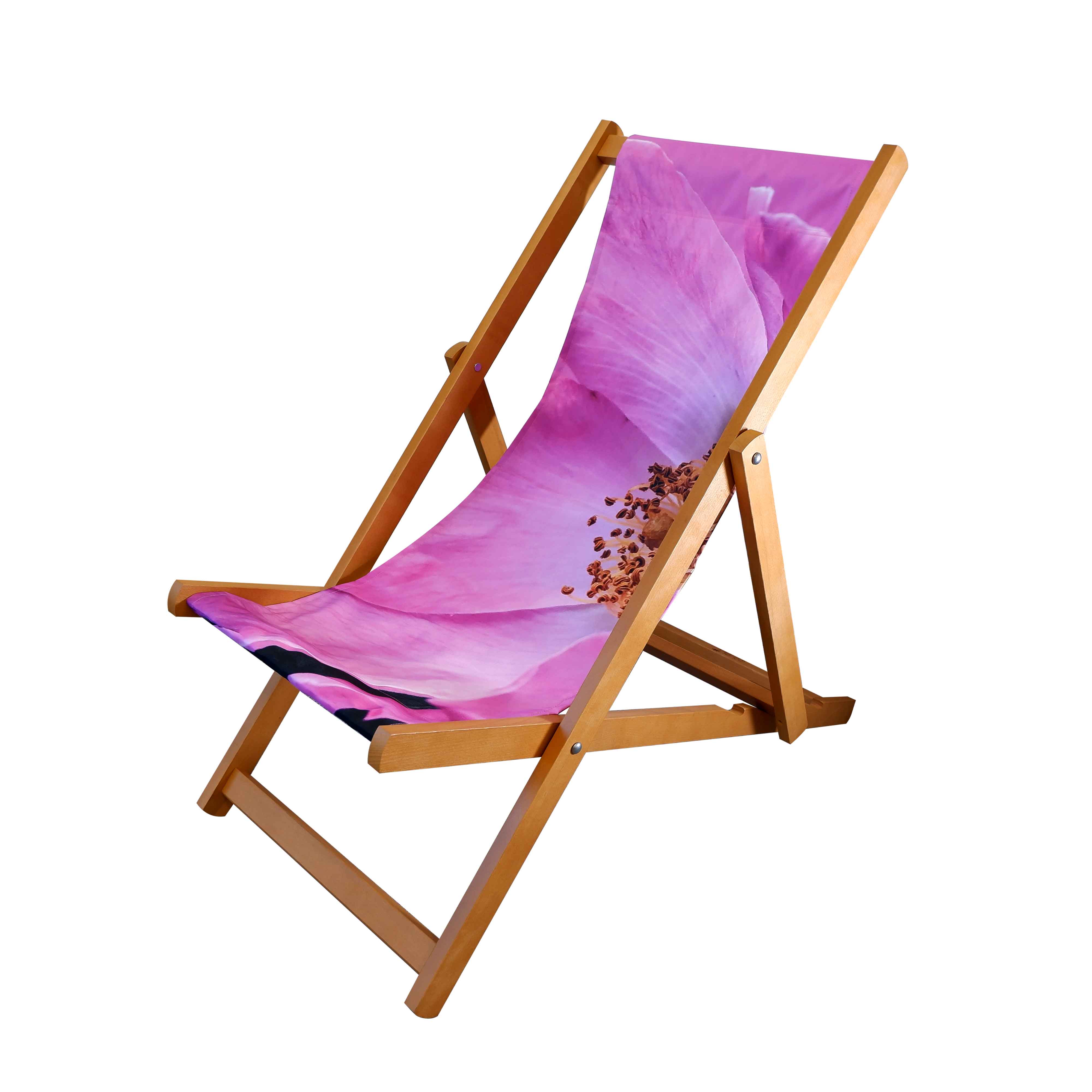 Hardwood Deckchair - Wild-Rose