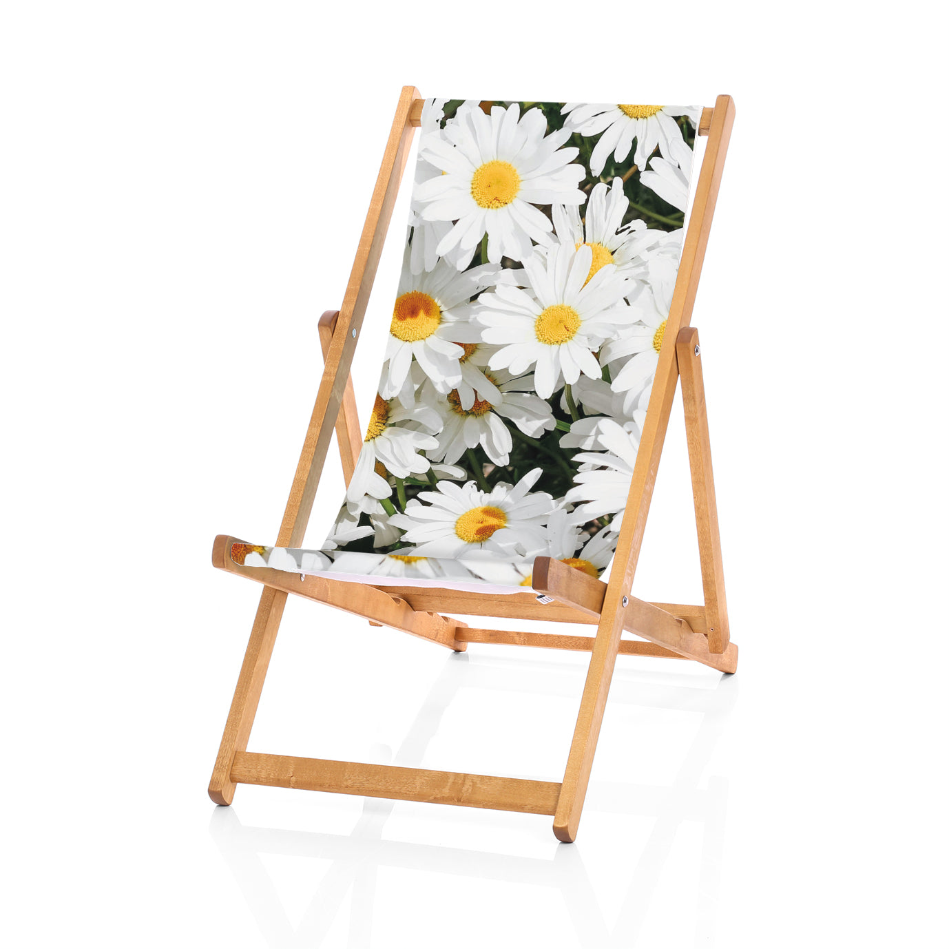 Hardwood Deckchair - Daisies