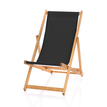 Hardwood Deckchair - Plain Black