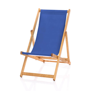 Hardwood Deckchair - Plain Royal