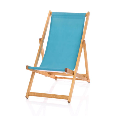 Hardwood Deckchair - Plain Turquiose