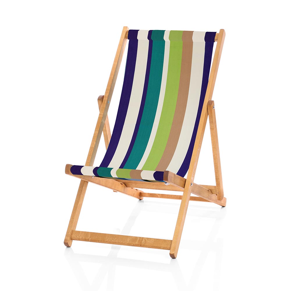 Hardwood Deckchair - Striped Balearic