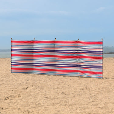 Cotton Canvas Windbreak - Striped Mediterranean