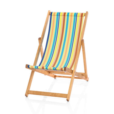 Hardwood Deckchair - Striped Pacific