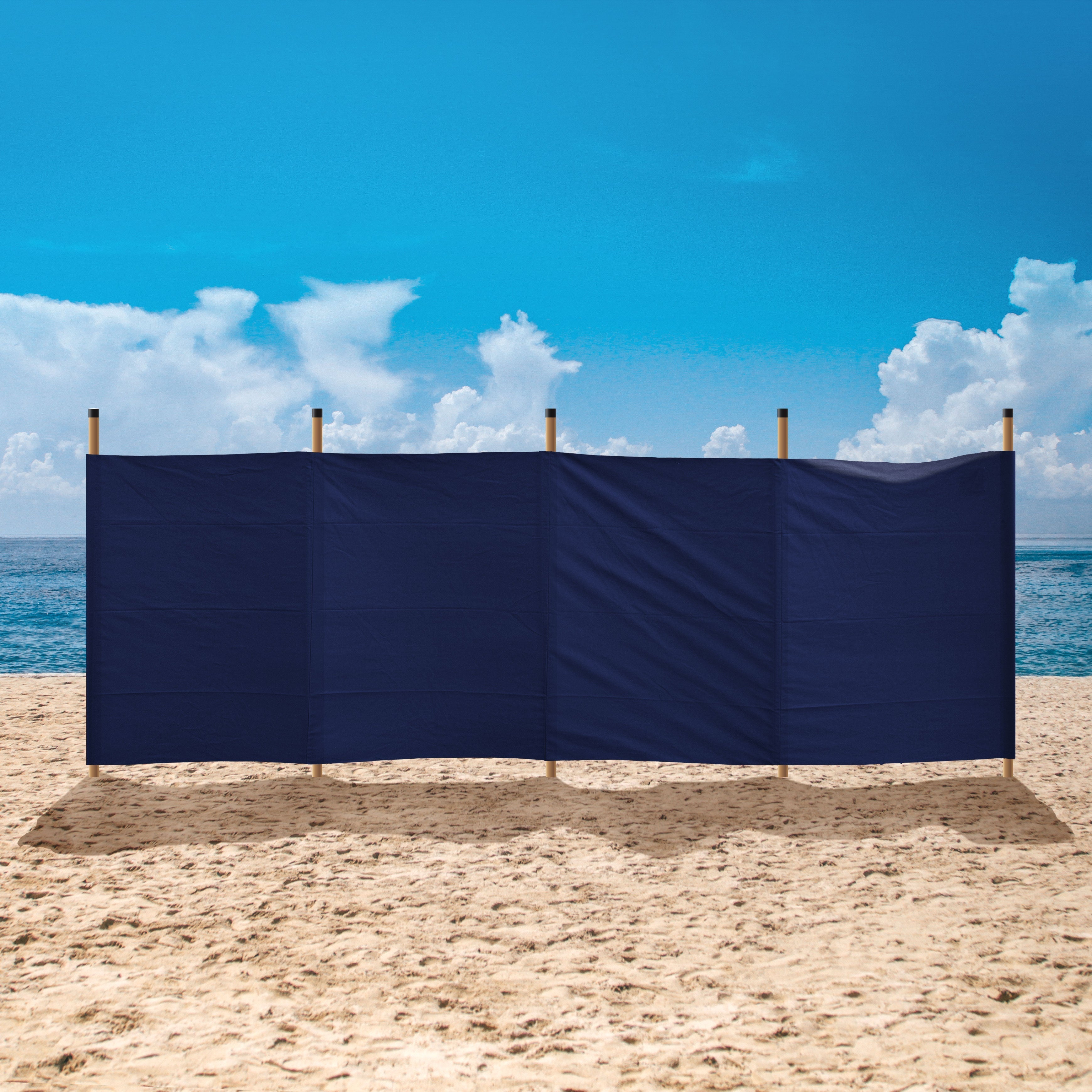 Cotton Canvas Windbreak - Plain Navy