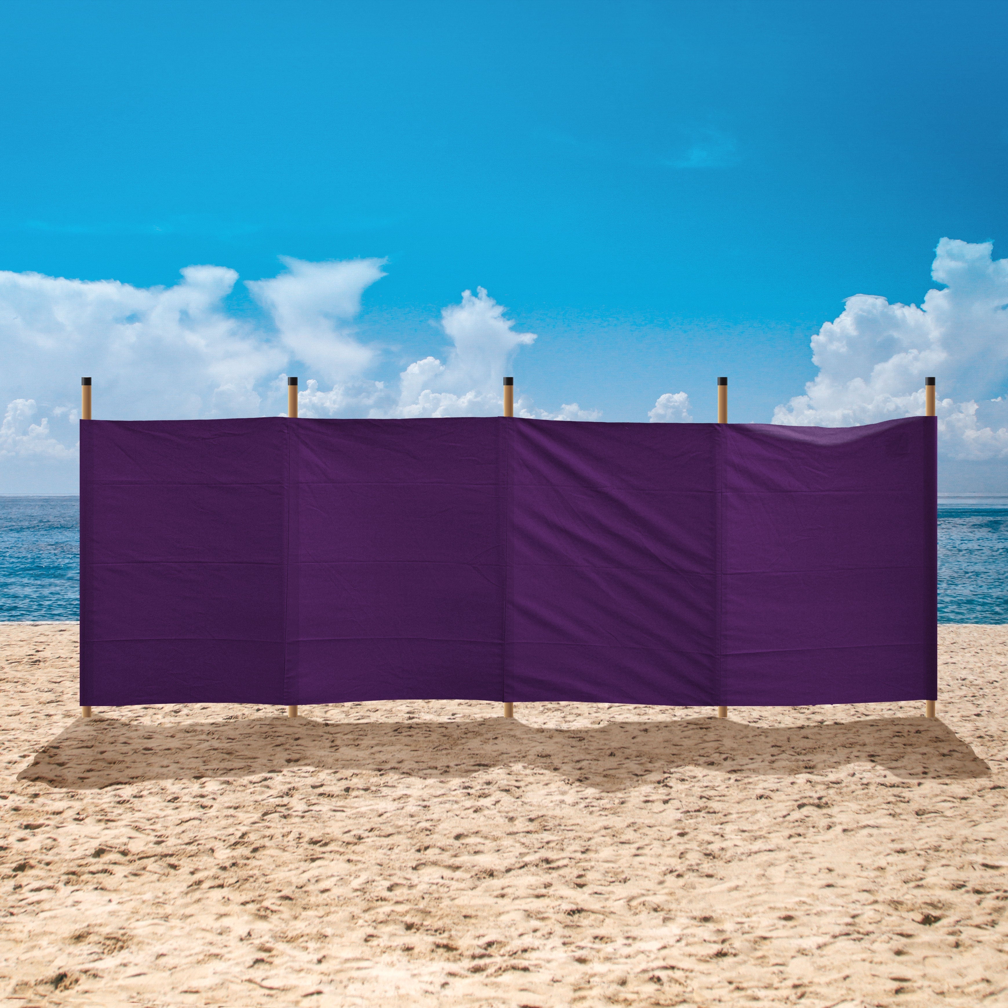 Cotton Canvas Windbreak - Plain Purple