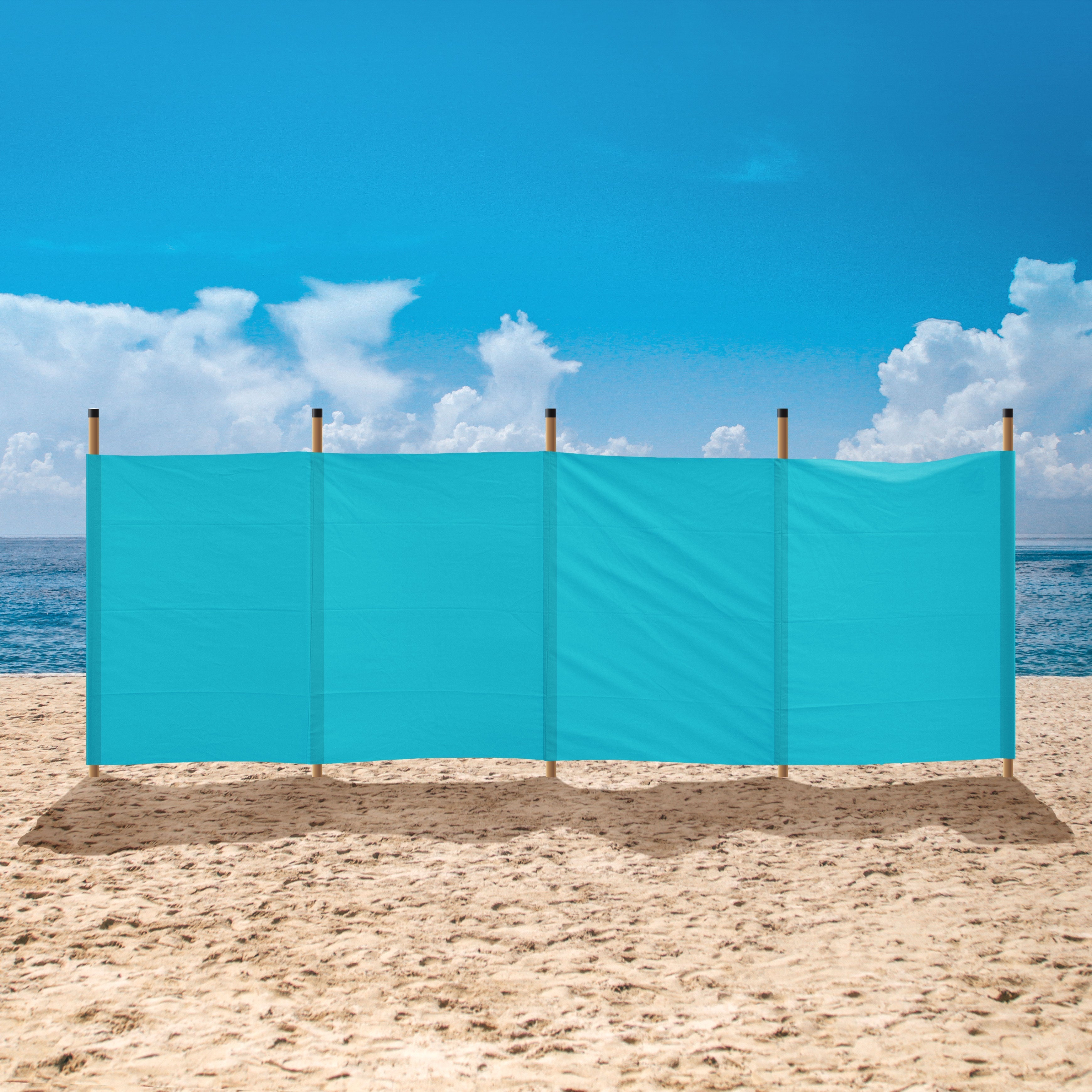 Cotton Canvas Windbreak - Plain Turquoise