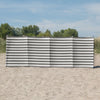 Cotton Canvas Windbreak - Striped Grey and White Stripe