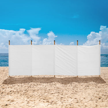 Cotton Canvas Windbreak - Plain White