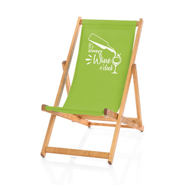 Always Wine O'clock Deckchair lime green