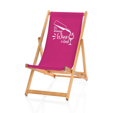 Always Wine O'clock Deckchair magenta pink