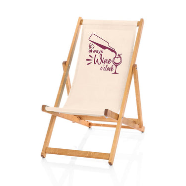 Always Wine O'clock Deckchair natural