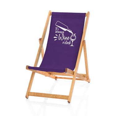 Always Wine O'clock Deckchair purple