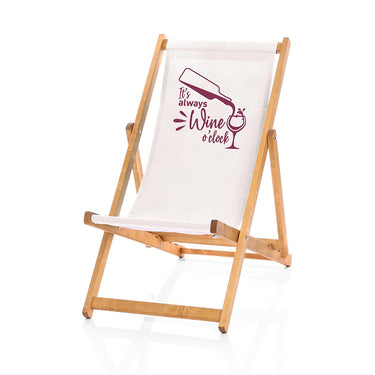 Always Wine O'clock Deckchair white