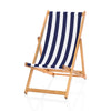 Hardwood Deckchair - Dark Blue Nautical Striped