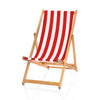 Hardwood Deckchair - Red Nautical Striped