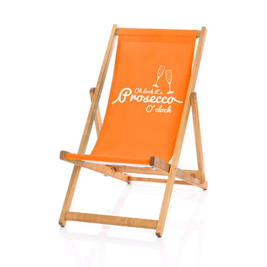 Prosecco design deckchair in orange