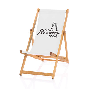 Prosecco design deckchair in white