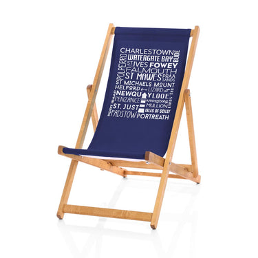 Cornwall deckchair navy blue