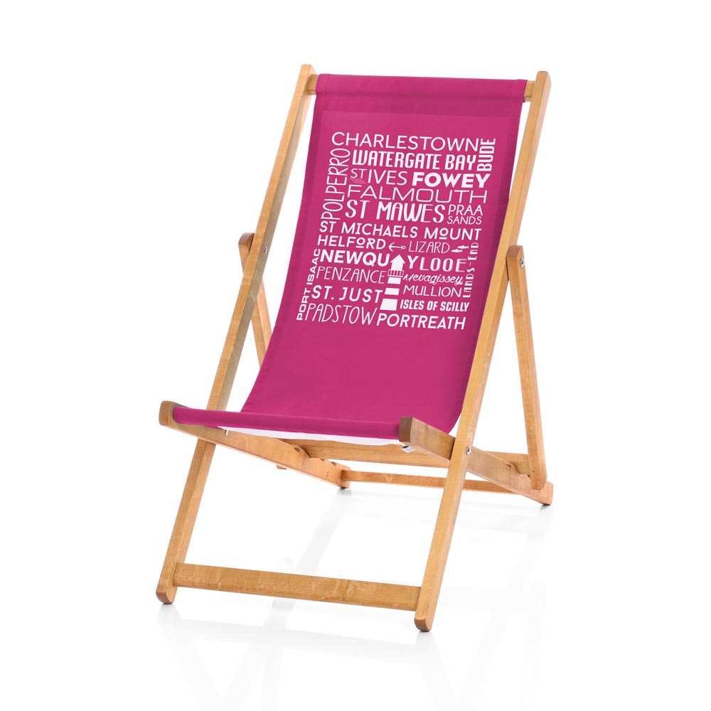 Cornwall deckchair pink