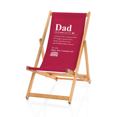 Claret red dad deckchair gift