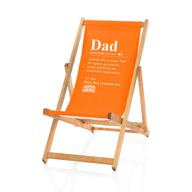 Orange dad deckchair