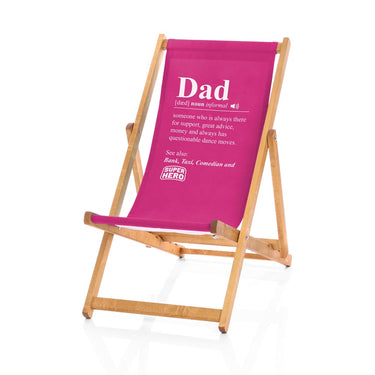 Pink dad deckchair