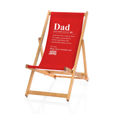 Red dad deckchair gift