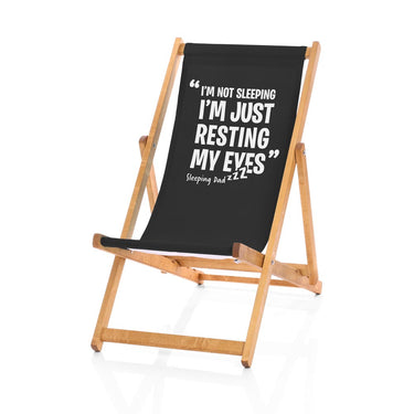 Funny deckchair in black