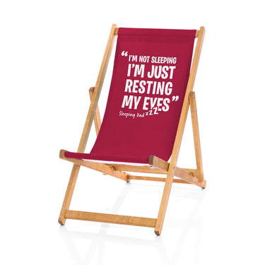 Funny deckchair in claret red