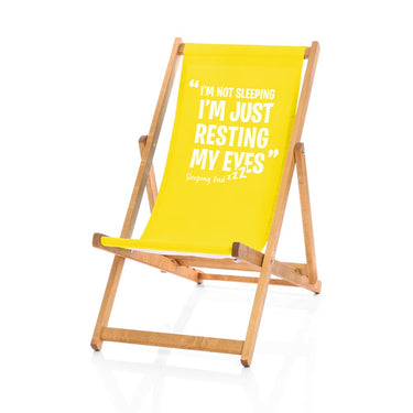 Funny deckchair in zesty lemon yellow