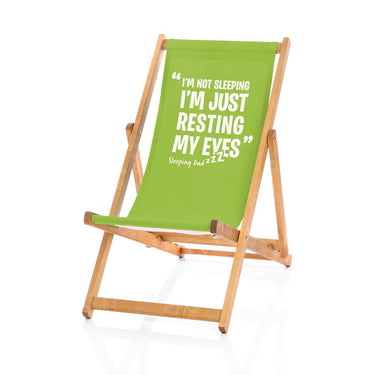 Funny deckchair lime green