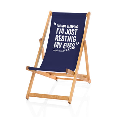 Funny deckchair in navy blue