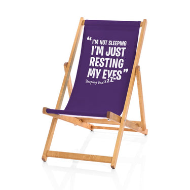 Funny deckchair in purple