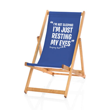 Funny deckchair in royal blue