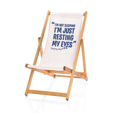 Funny deckchair in white