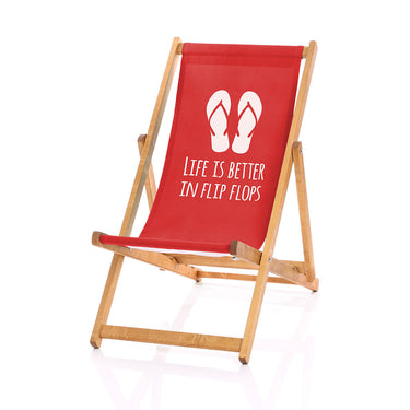 Flip-flops deckchair red