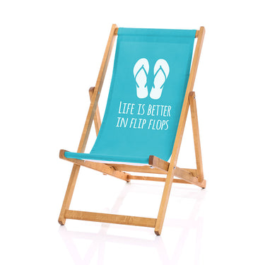 Flip-flops deckchair turquoise