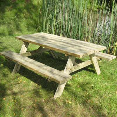 wooden garden furniture | traditional rectangular picnic bench